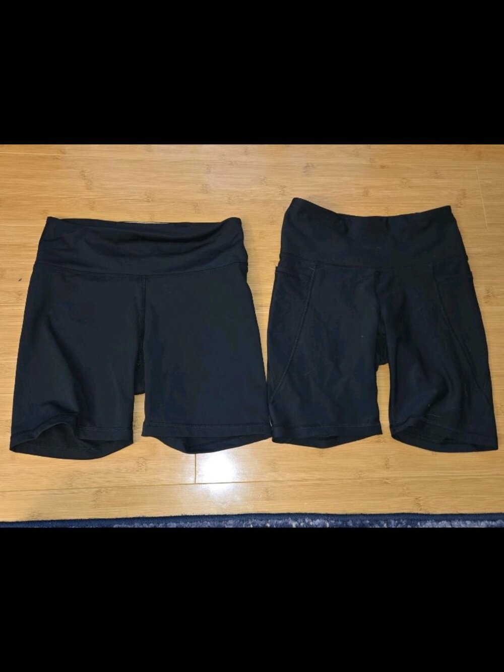 Lot of 2 Old Navy Powersoft High Rise Bike Shorts Womens Medium M Black Go-Dry
